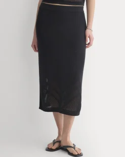 Lace-Knit Maxi Skirt