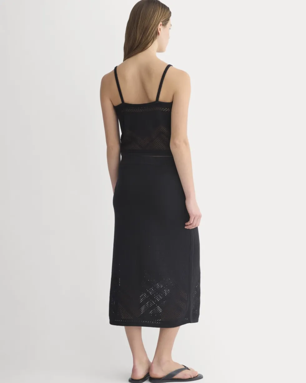 Lace-Knit Maxi Skirt