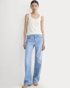 Lace-Trimmed Tank in Fine Linen