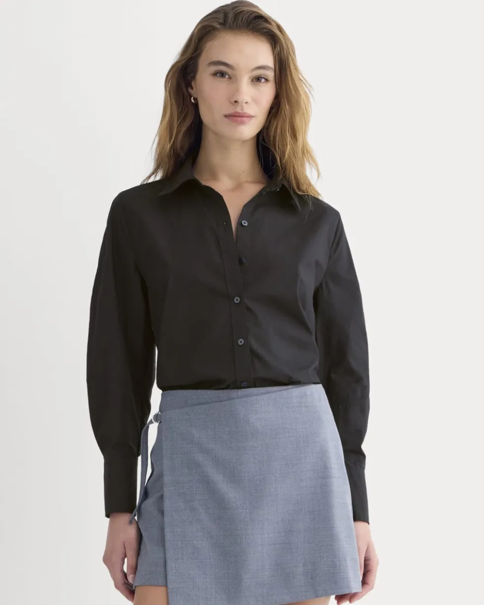 Lantern-Sleeve Shirt in Lightweight Cotton