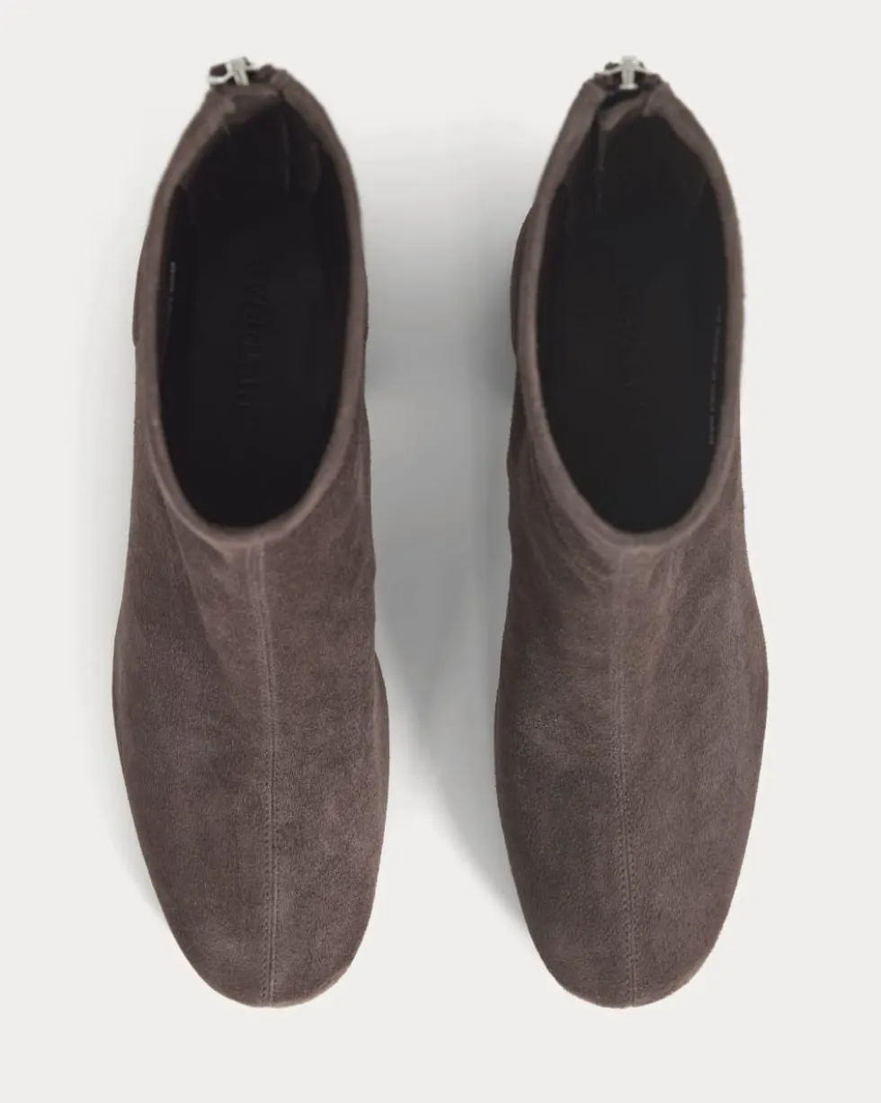 Leather Curved-Heel Boot