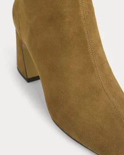 Leather Curved-Heel Boot
