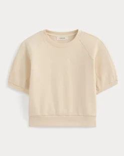 Lightweight Terry Blouson Short-Sleeve Crew