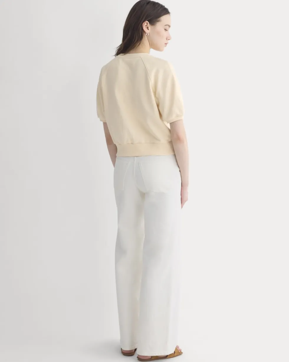 Lightweight Terry Blouson Short-Sleeve Crew