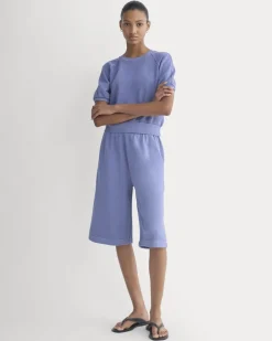Lightweight Terry Blouson Short-Sleeve Crew