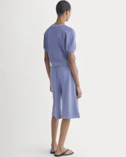 Lightweight Terry Blouson Short-Sleeve Crew