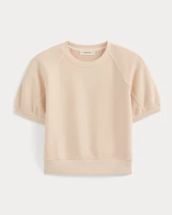 Lightweight Terry Blouson Short-Sleeve Crew