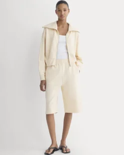 Lightweight Terry Cropped Full-Zip