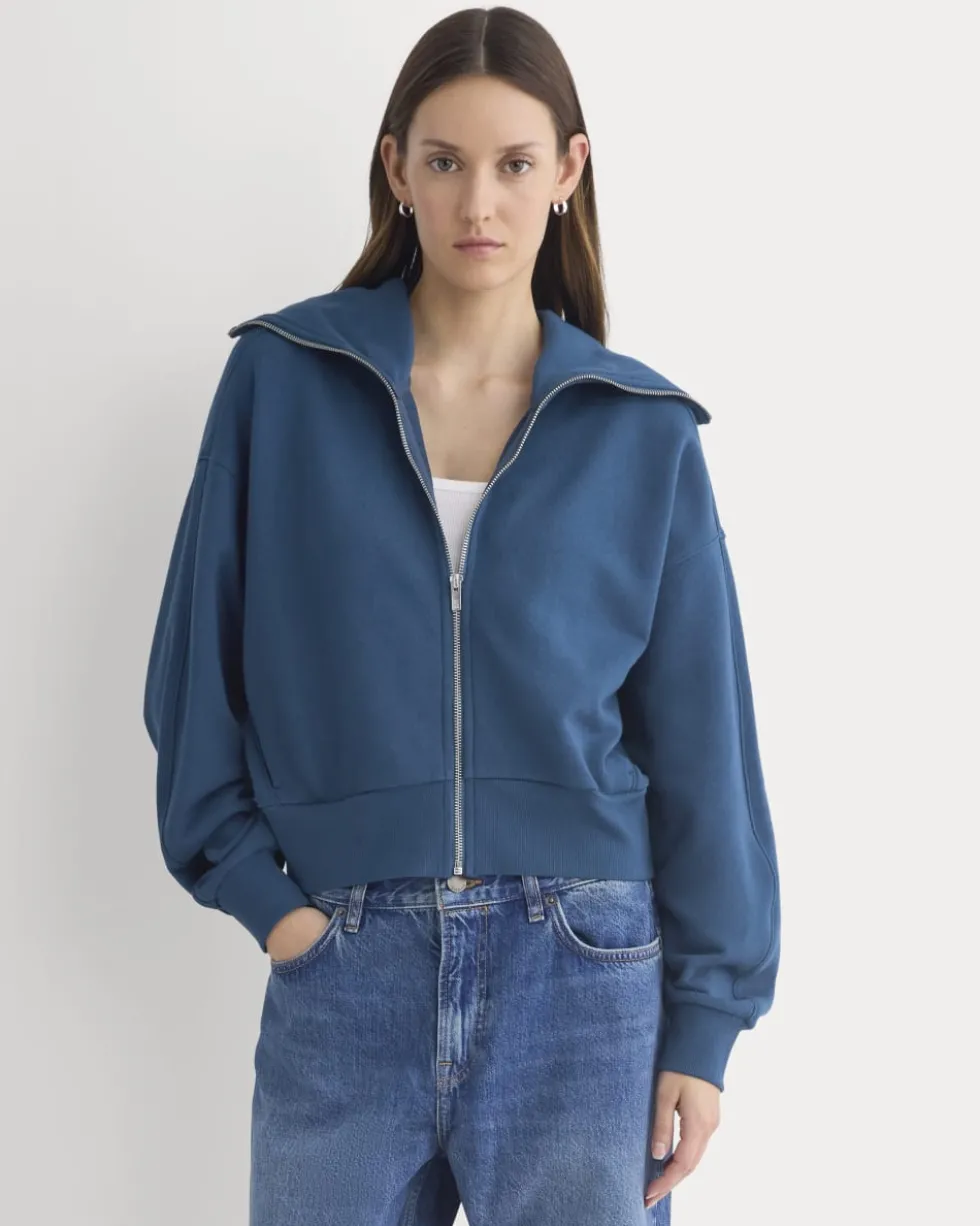 Lightweight Terry Cropped Full-Zip