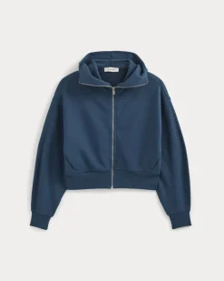 Lightweight Terry Cropped Full-Zip