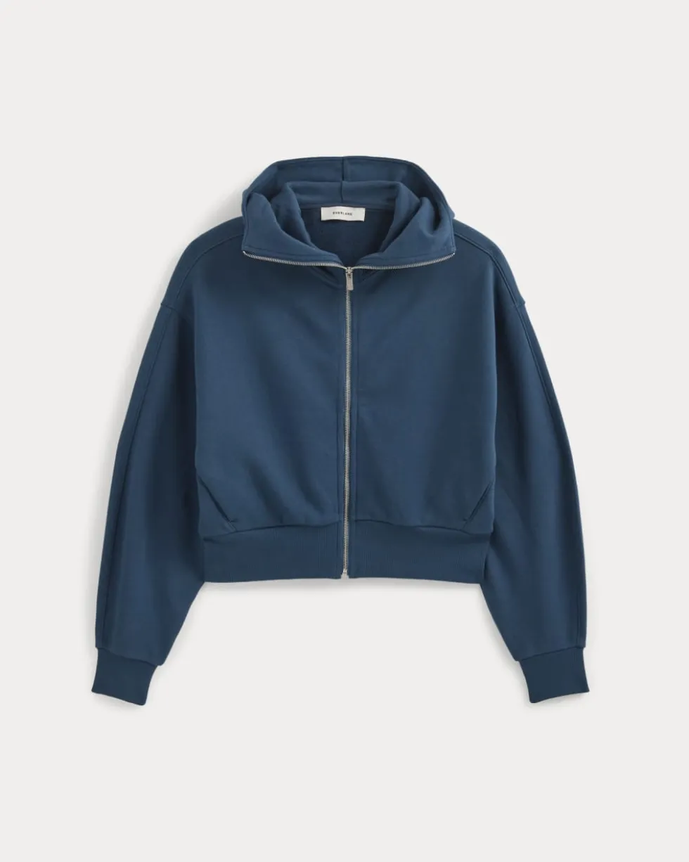 Lightweight Terry Cropped Full-Zip