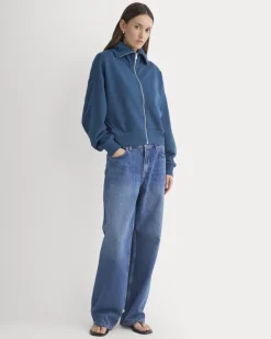 Lightweight Terry Cropped Full-Zip