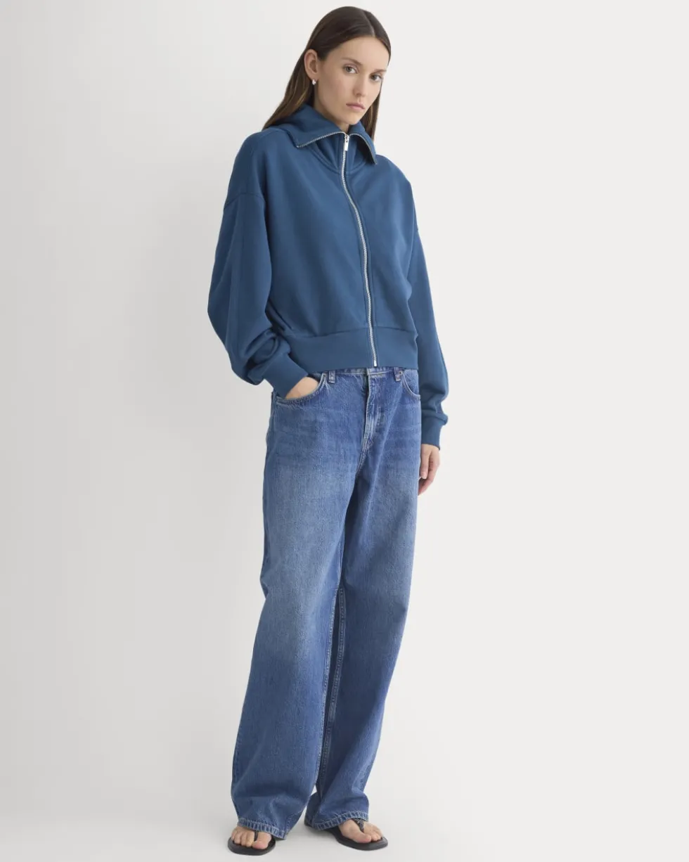 Lightweight Terry Cropped Full-Zip
