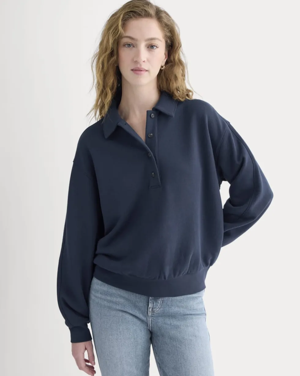 Lightweight Terry Polo Sweatshirt