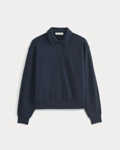 Lightweight Terry Polo Sweatshirt
