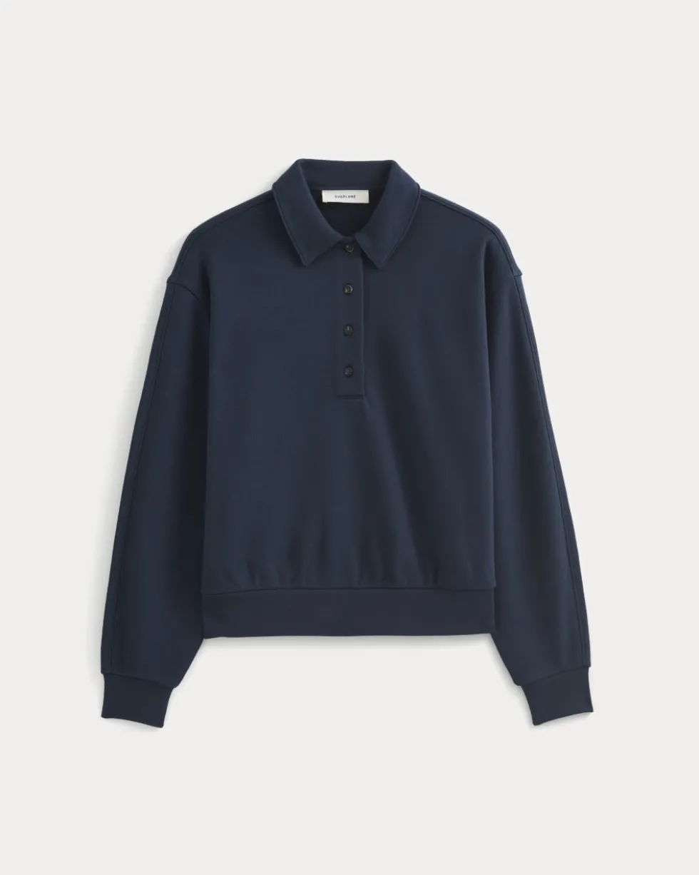 Lightweight Terry Polo Sweatshirt