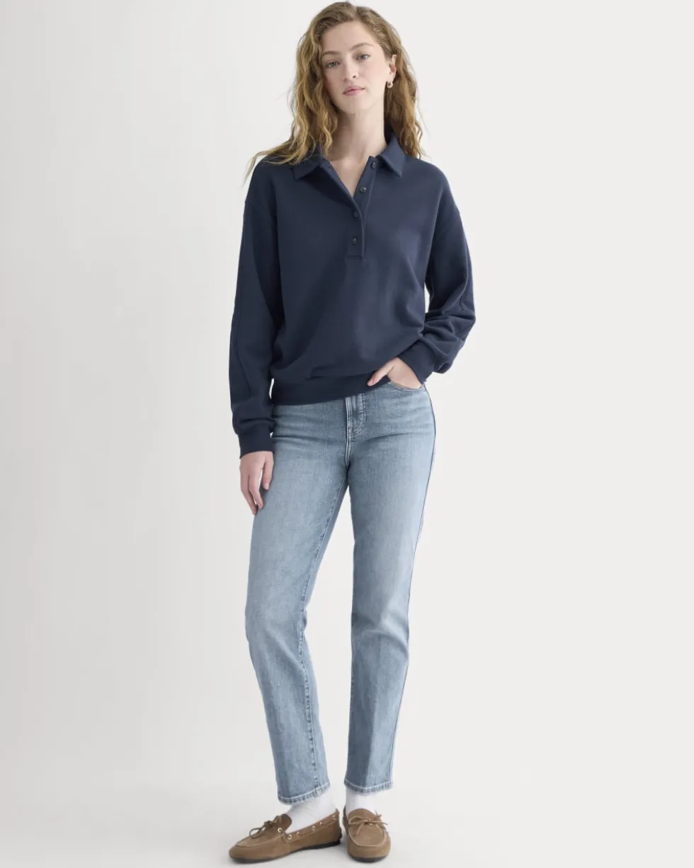 Lightweight Terry Polo Sweatshirt