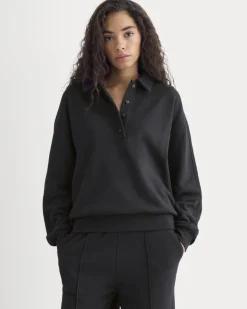 Lightweight Terry Polo Sweatshirt