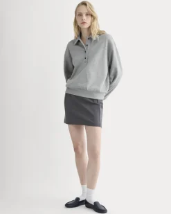 Lightweight Terry Polo Sweatshirt