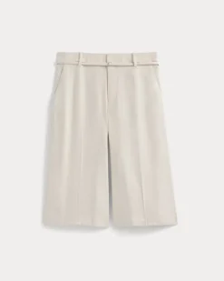 Long Tailored Short in Stretch Linen