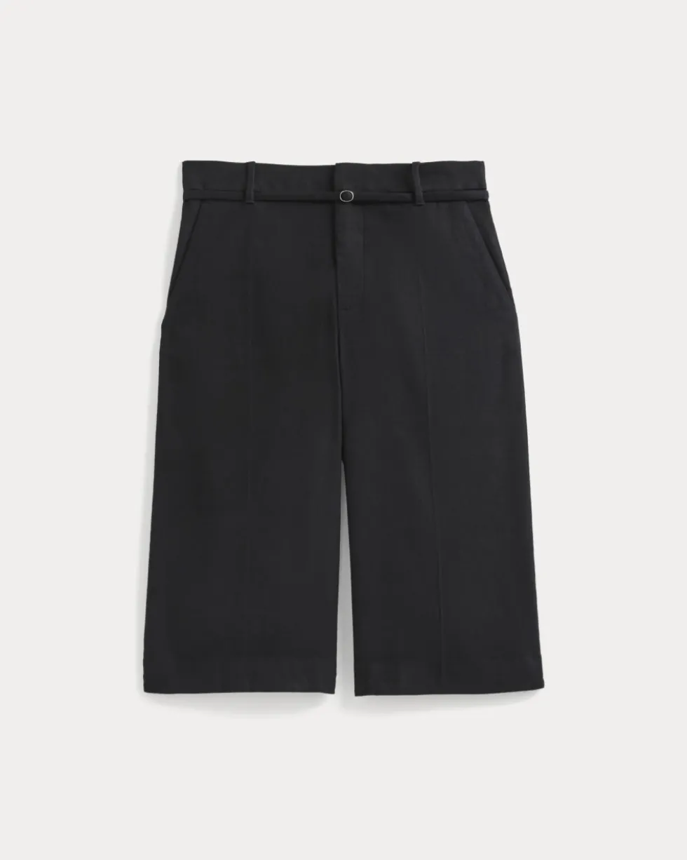 Long Tailored Short in Stretch Linen