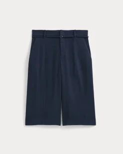 Long Tailored Short in Stretch Linen