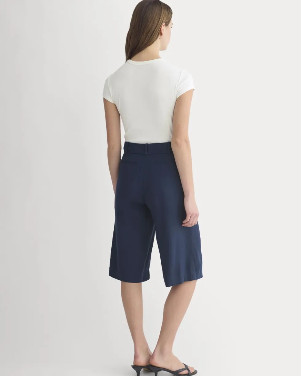 Long Tailored Short in Stretch Linen