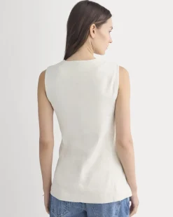 Long Vest in Stretch Linen