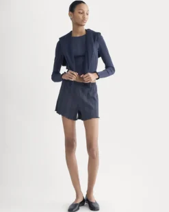 Lounge Rib Cropped Shirt