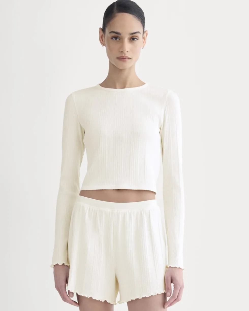 Lounge Rib Cropped Shirt