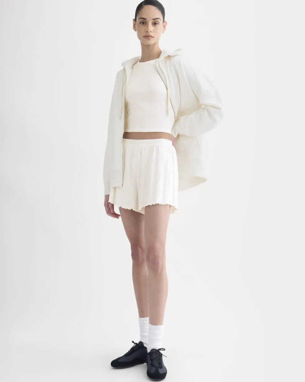 Lounge Rib Cropped Shirt