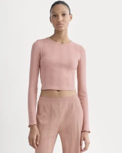Lounge Rib Cropped Shirt