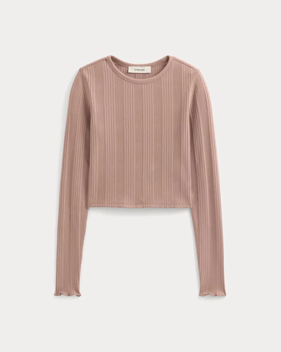Lounge Rib Cropped Shirt