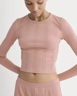 Lounge Rib Cropped Shirt
