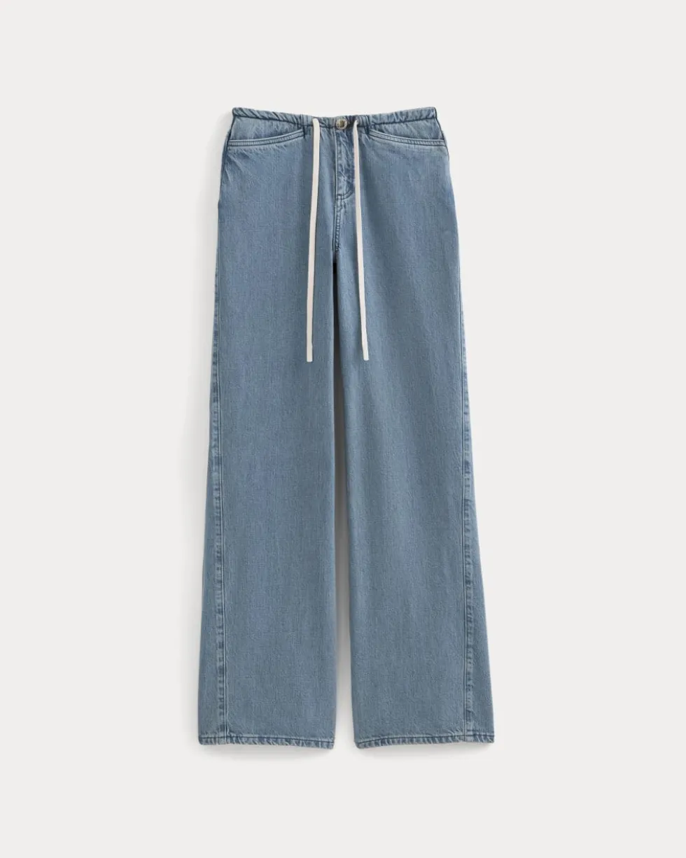 Low-Slung Tie-Front Jean