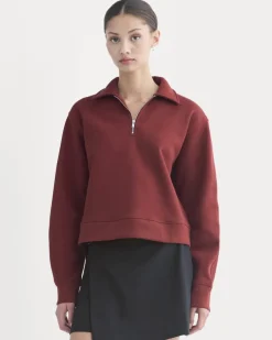 Luxe Fleece Zip Polo
