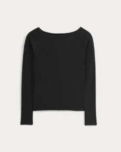 Luxe Rib Boatneck Top