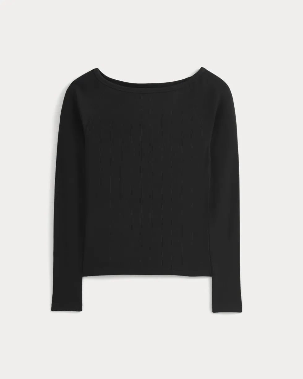 Luxe Rib Boatneck Top