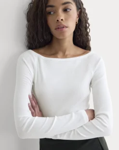 Luxe Rib Boatneck Top