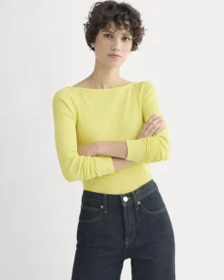 Luxe Rib Boatneck Top
