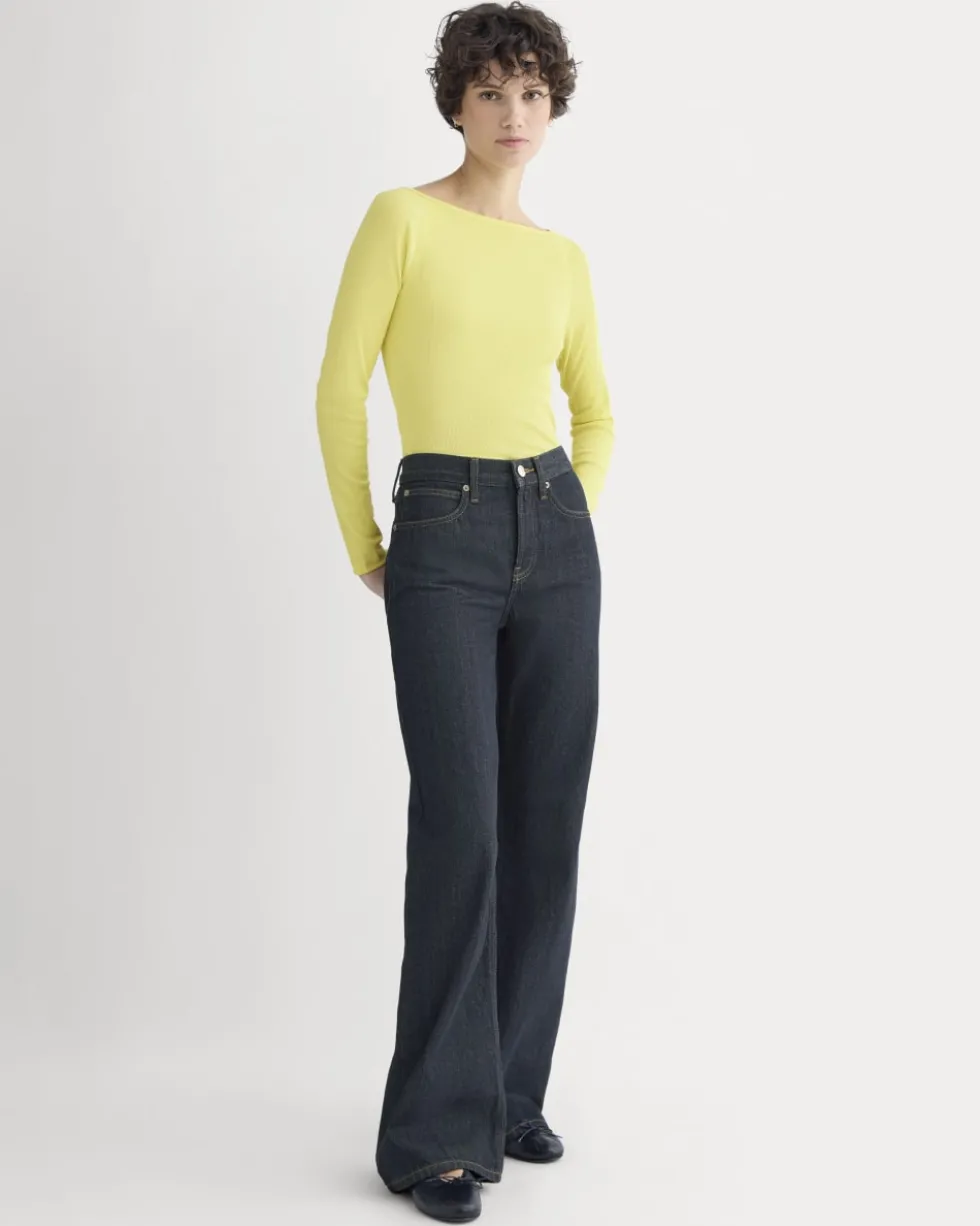 Luxe Rib Boatneck Top