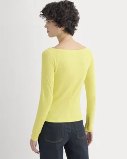 Luxe Rib Boatneck Top