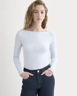 Luxe Rib Boatneck Top