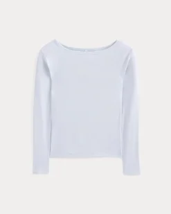 Luxe Rib Boatneck Top
