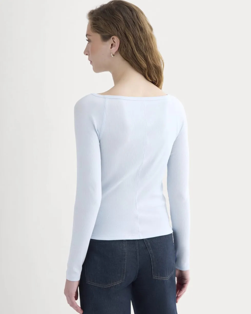 Luxe Rib Boatneck Top