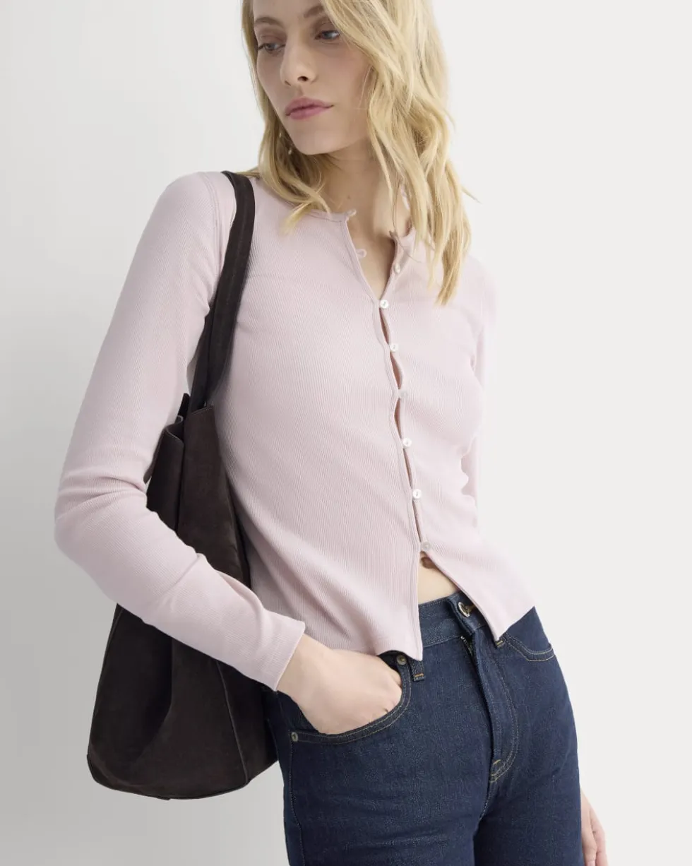 Luxe Rib Button-Up Top
