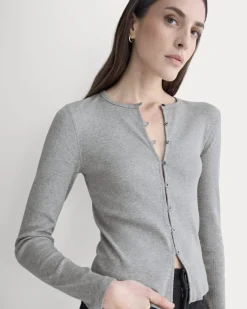 Luxe Rib Button-Up Top