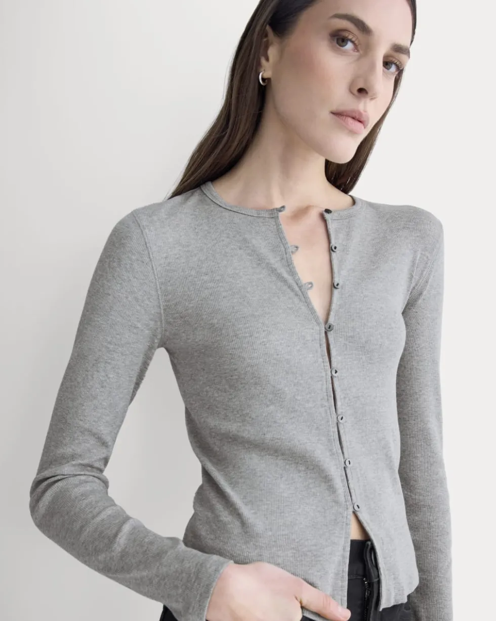 Luxe Rib Button-Up Top