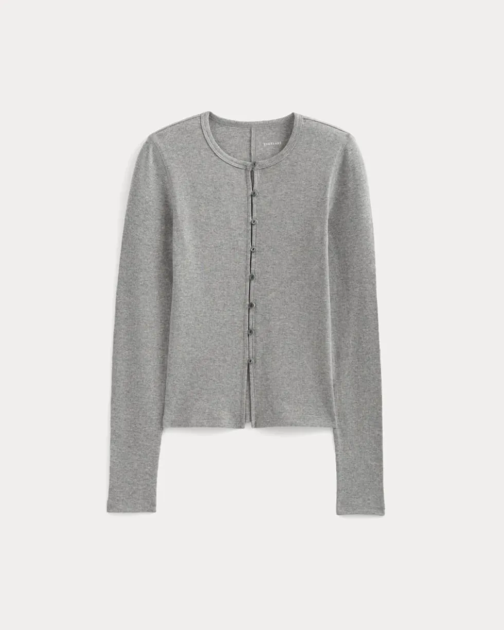 Luxe Rib Button-Up Top