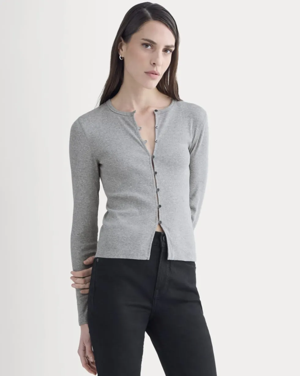Luxe Rib Button-Up Top